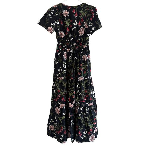 Anthropologie Maeve The Somerset Maxi Dress Black Floral - Picture 7 of 11